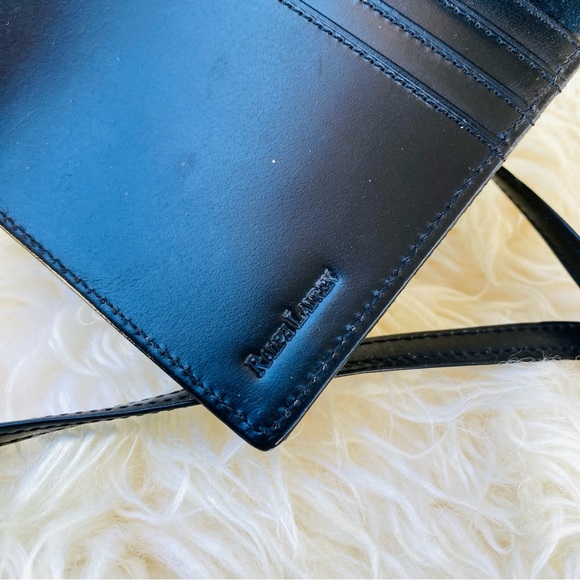 RALPH LAUREN blackwatch plaid leather wallet clutch crossbody bag vintage - Picture 8 of 14